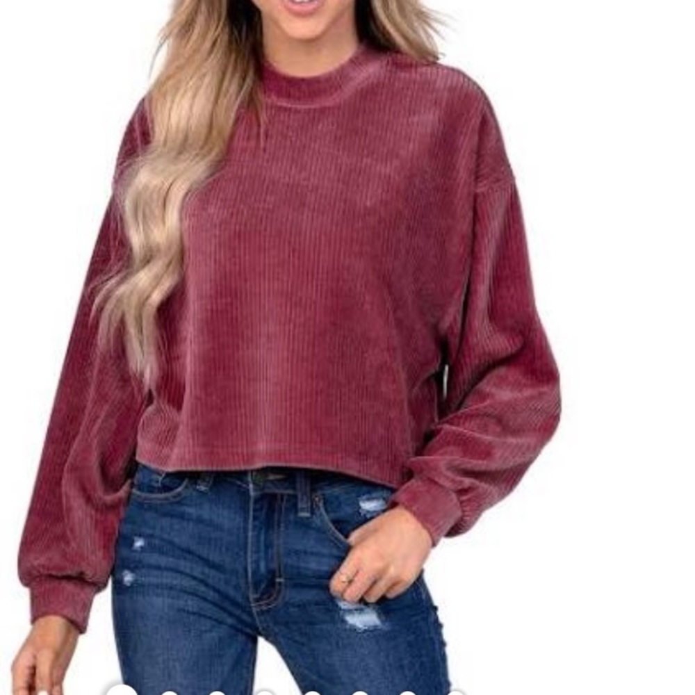 Southern Shirt cropped corduroy sweatshirt